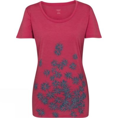 Icebreaker Drifter Rövid Ujjú Scoop Neck - Női Póló - Rózsaszín (Magyarország MXU934678)